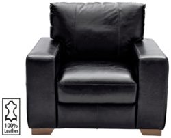 Heart of House - Eton - Leather Chair - Black